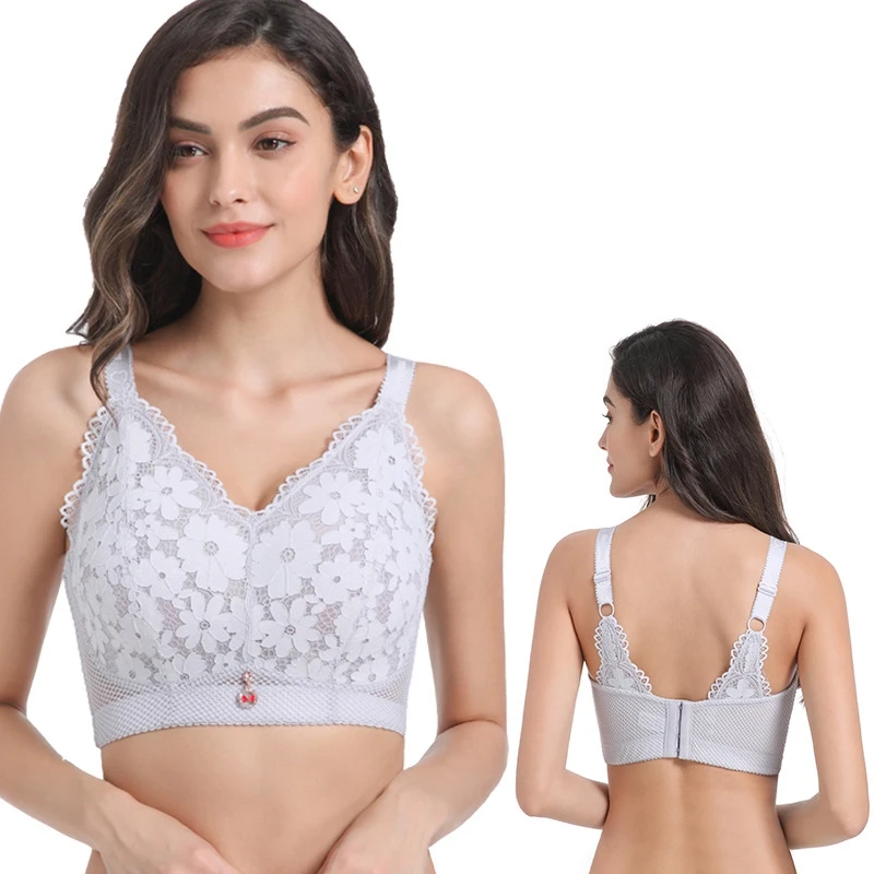No Rims Sexy Lingeries Women Bras Big Size Plus Size 120EF 52EF Breathable Thin Hollow Crystal Cup Lace Women\'s Underwear