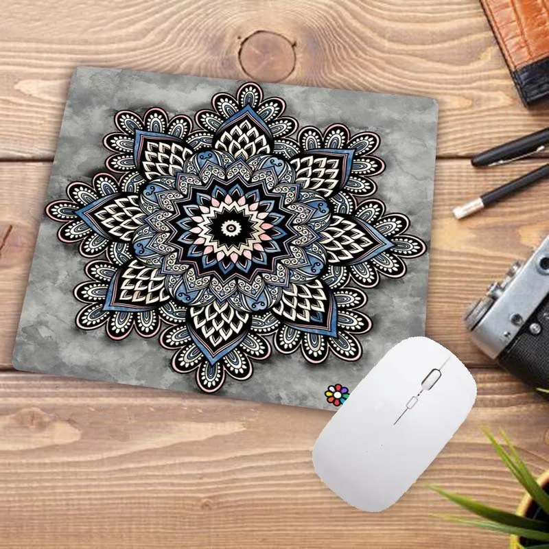 XGZ Beautiful Mandalas Pattern Rubber Mouse Mat Desktop Mats Notebook Gamer Mousepad Gamer Computer Gaming Art Mouse Pad 22X18CM