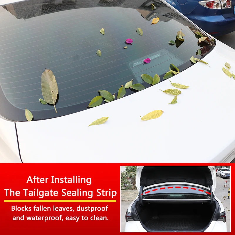 QHCP Car Door Sealing Strip Engine Hood Edge Sound Insulation Tailgate Seal Trims Soundproof For Toyota Camry Avalon Accessories