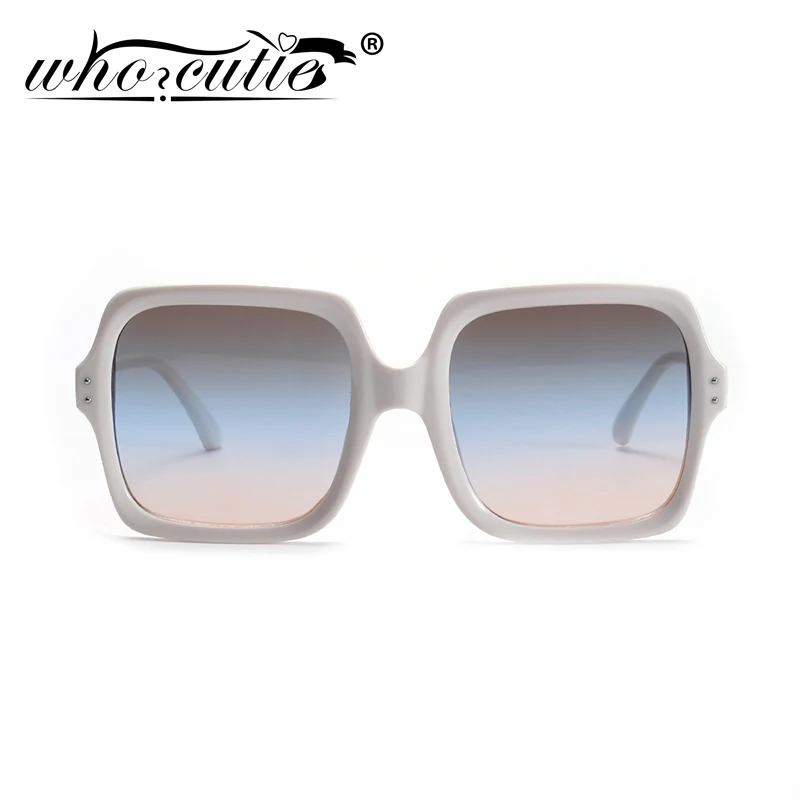 Vintage Trendy Wide Oversized Sunglasses Women 2020 Brand Designer Retro Square Frame Chic Sun Glasses Shades Accessory S322