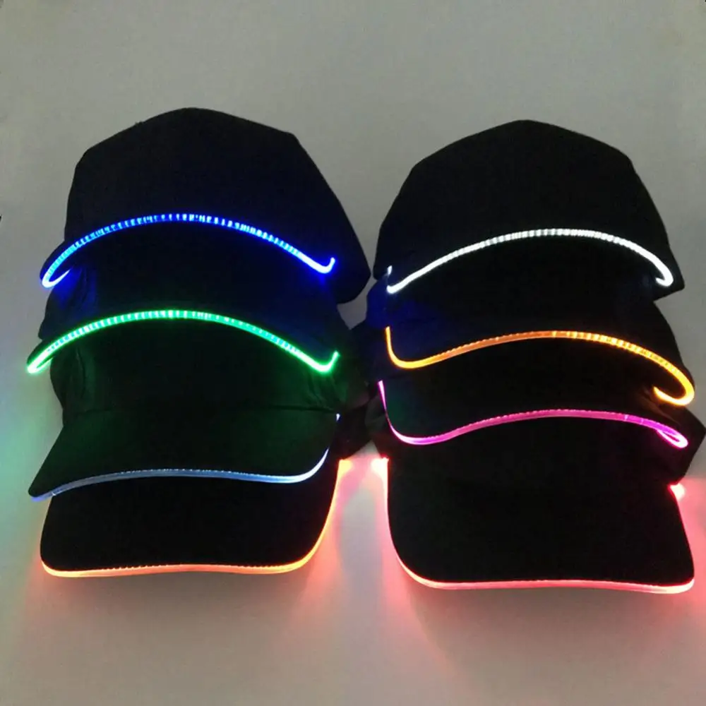 Fashion Unisex Hat LED Luminous Baseball Hat Christmas Party Peaked Cap Sports Caps in Summer Women Men Hat