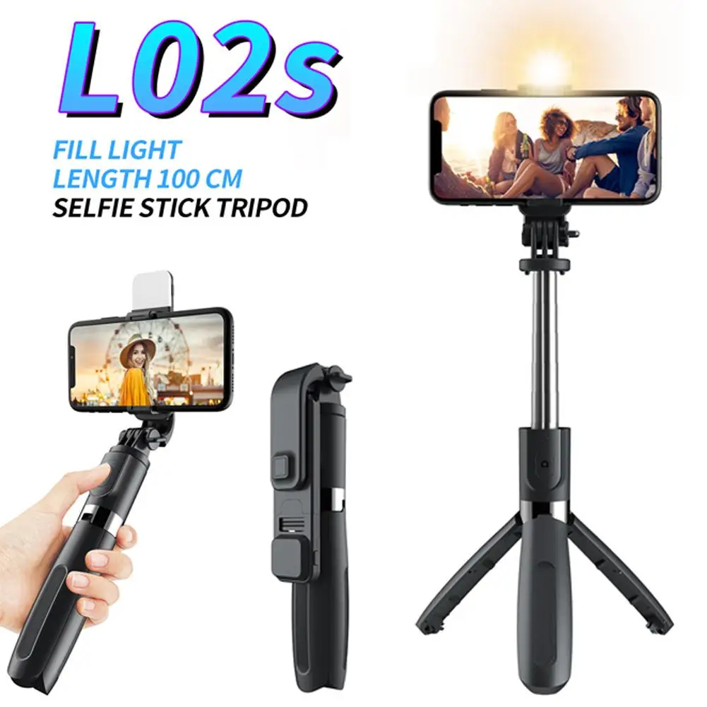 Wireless Bluetooth-Compatible Smart Remote Selfie Stick Tripod Portable Camera Bracket With Fill Light