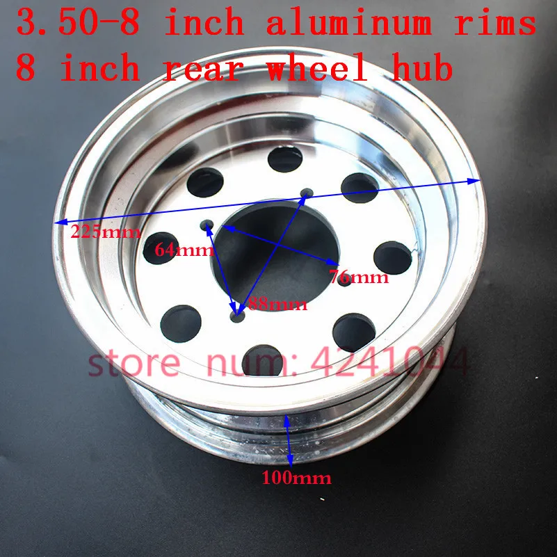 3.50-8 8 Inch for Small Monkey Motorcycle Accessories Aluminum Alloy Wheels Vacuum Circle Use 130/50-8 tire tyre   Bike