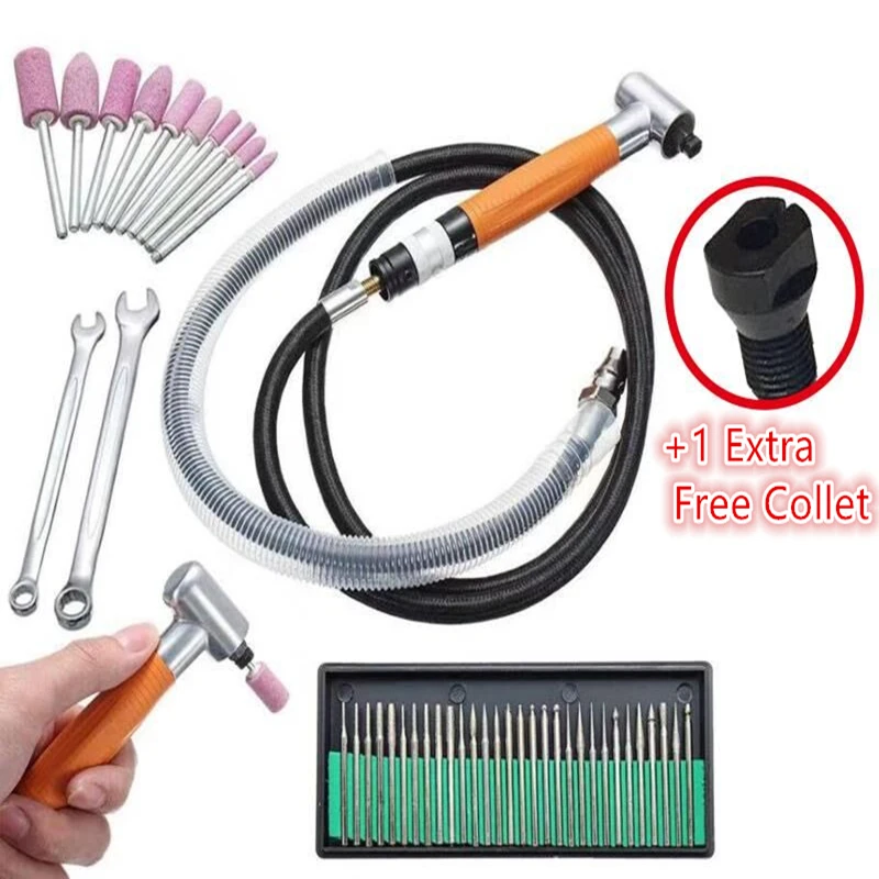 3 Mm 90 Graden Air Grinder Pneumatische Tool Micro Grinding Polijsten Tool Set Metalen Snijden Schuurmiddelen Mayitr