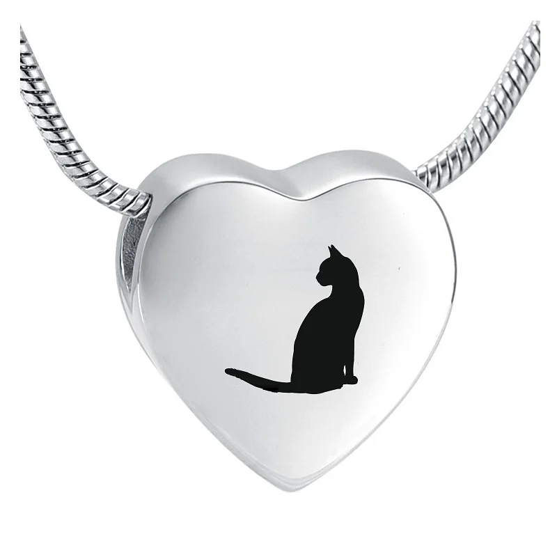 Custom Engrave Pet Cremation Jewelry  Ashes Memorial of Love Cats Keepsake Urn Pendant