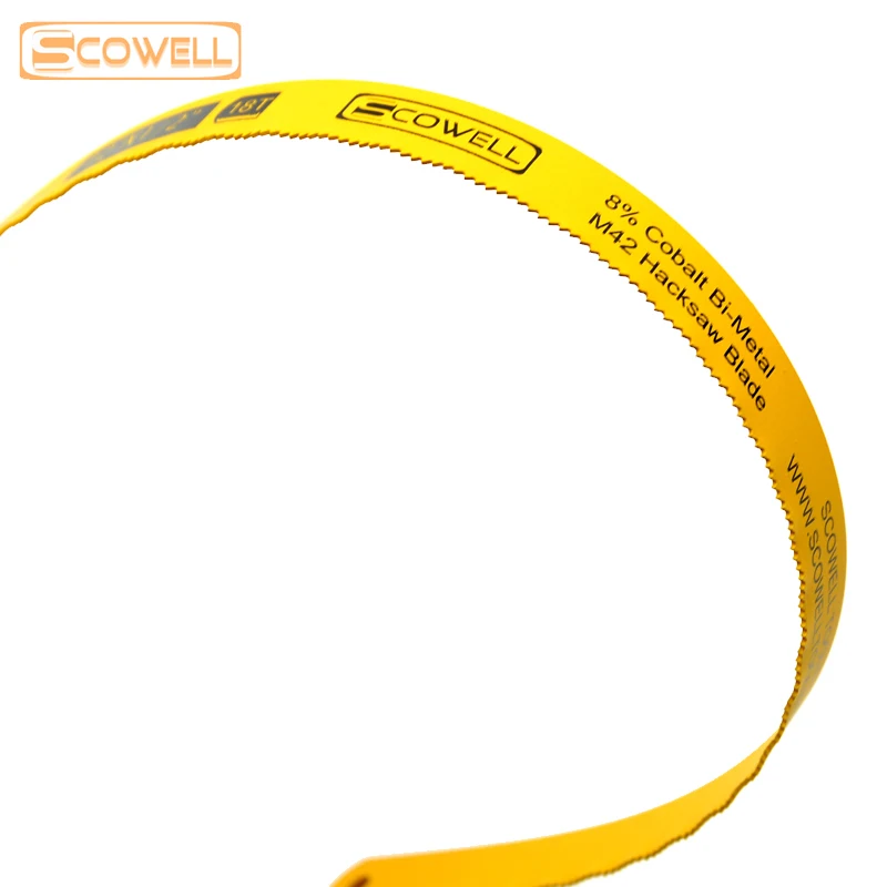 Fita flexível viu lâminas, HSS bimetálico, aço mão viu, 8% cobalto bimetálico, 12 Polegada, 18T, 24T, M42, D6A