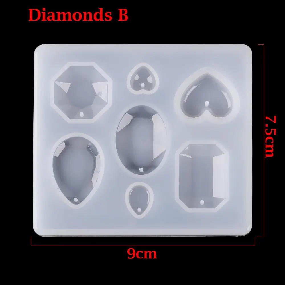 Transparent Handmade Craft Epoxy Resin Mould Silicone Molds DIY Keychain Mold