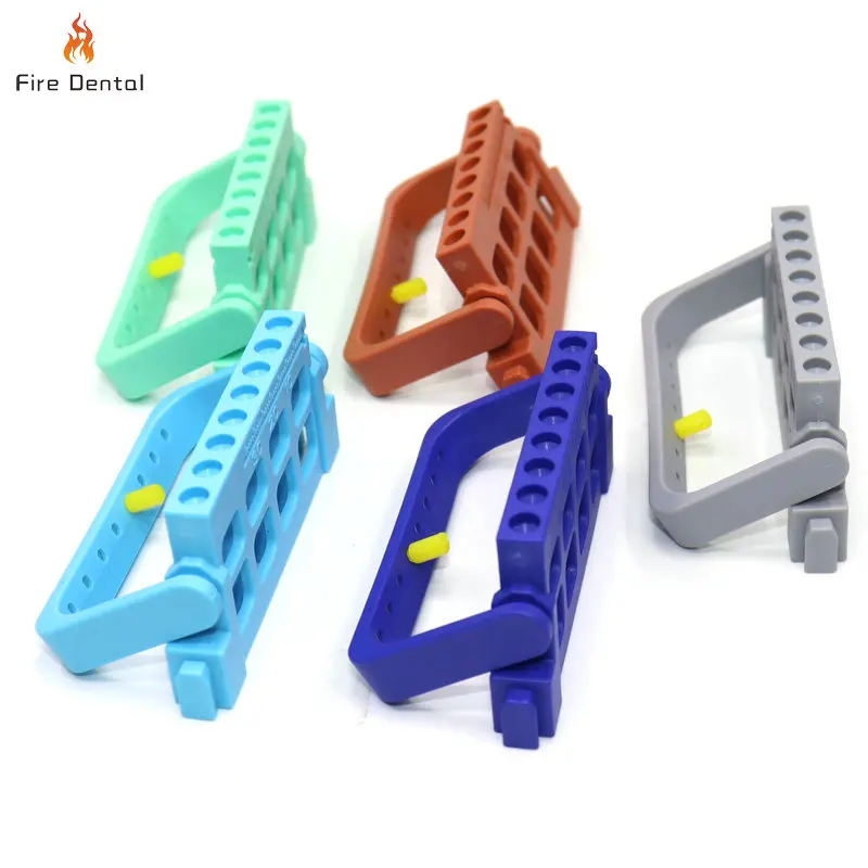 1Pcs Endo Files Holder 8 Holes with Record 5 Colos Endo Stand for Endo Drills Dental Measuring Tools Endo Organizer Sterilizable