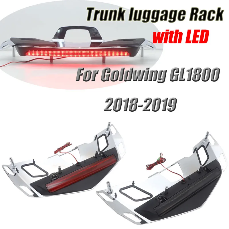 Motorcycle Trunk luggage Rack + LED Brake Light Lamp For Honda Goldwing GL1800 2018-2019 GL1800B GL1800D GL1800DA