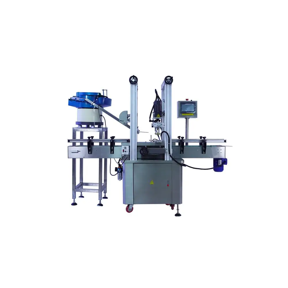 Automatic Liquid Filling Pluging Capping Labeling Machine with Bottle feeders By Sea