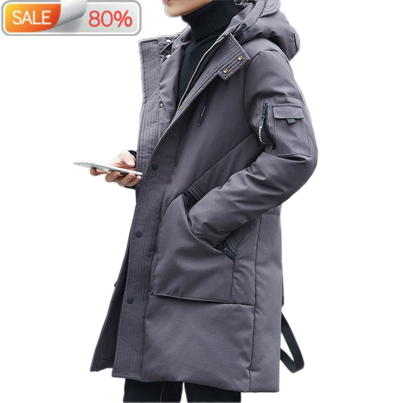 

Winter Men Duck Jacket Male Long Coat Casual Plus Size Down Jackets Parka Doudoune Homme YS61079703 B2A71