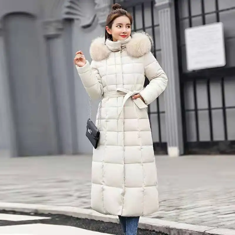 2019 New X-Long Arrival Fashion Slim Women Winter Jacket Cotton Padded Warm Thicken Ladies Coat Long Coats Parka Womens Jackets