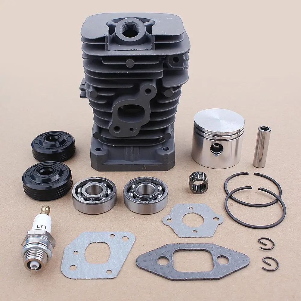 41.1mm Chainsaw Cylinder And Gasket Piston Assy Spark Plug Grooved Ball Bearing Kit For Partner 350 Partner 351 Chainsaw Parts