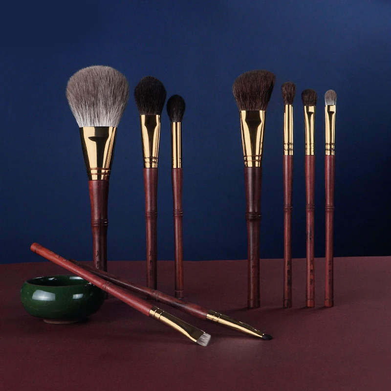 My Destiny 2020 New Year Brush Set - 9-Pieces Luxury Pterocarpus santalinus Wood & Top quality Natural Hair Beauty Tools