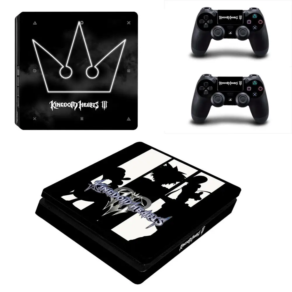 Kingdom Hearts PS4 Slim Stickers Play station 4 Skin Sticker Decals For PlayStation 4 PS4 Slim Console & Controller Skin Vinyl