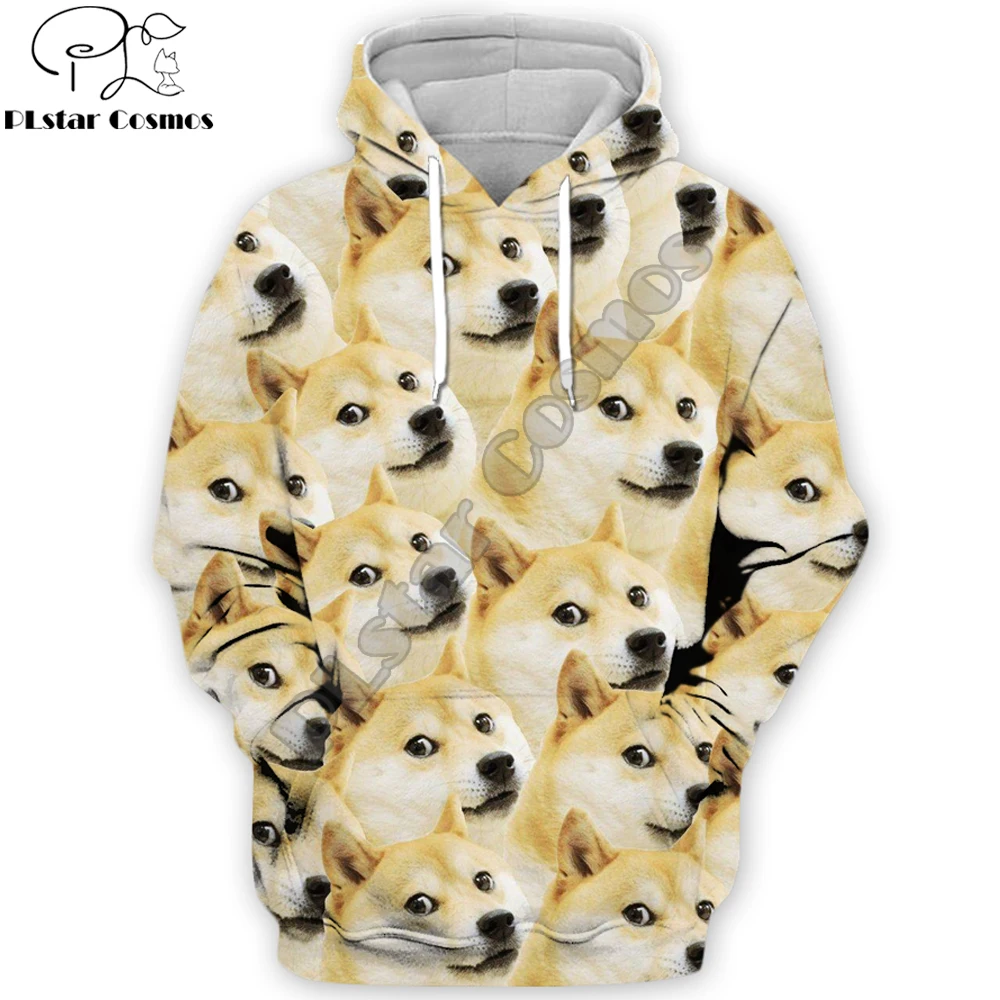 Drop shipping Fashion Men 3d animal Hoodies Funny Doge Head pullover Deus God Dog/shiba Inu Printed Unisex Sweatshirt/zip hoodie