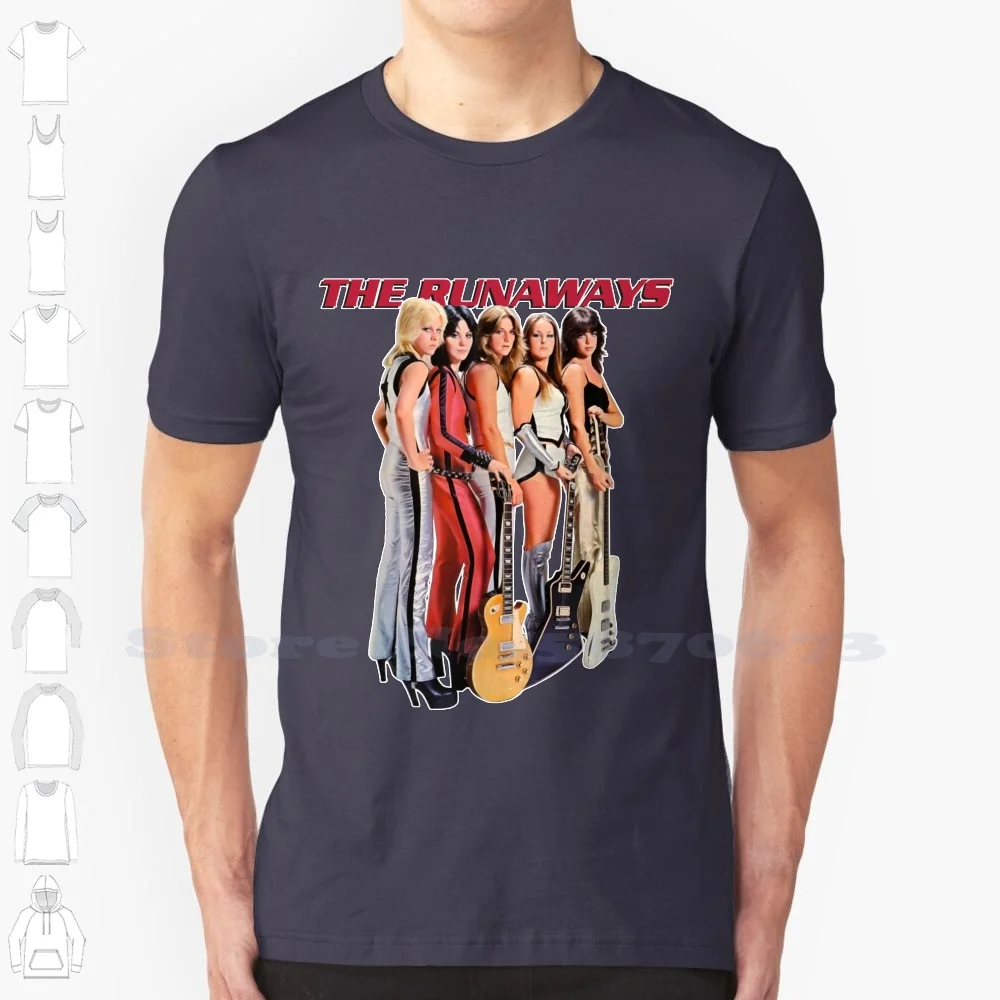 Runaways Custom Funny Hot Sale Tshirt Punk Runaways Joan Jett Lita Currie Guitars Girls Female Womens 70s