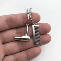 New Creative Hair Dryer Pendant Earrings Comb Small Ear Hoops Barber Shop Charm Jewelry Gifts for Women Earrings