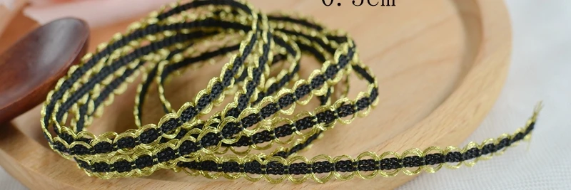 10Meters Golden Trim Sewin Centipede Braided Lace Ribbon Home Party Decoration DIY Clothes Curve Lace Accessories 5mm