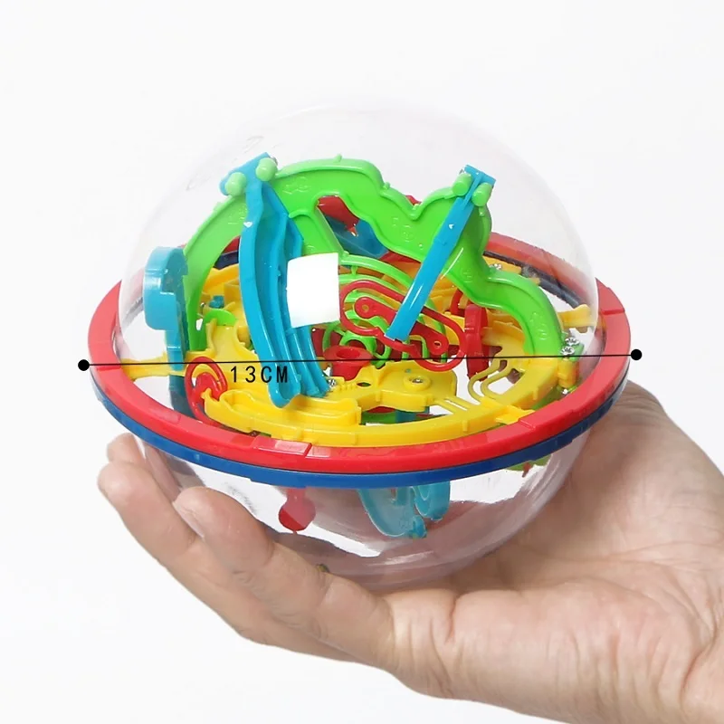 3D Maze Ball Mini Magic Puzzle Intelligence & Idea Perplexus Maze Game Labyrinth IQ Gifts Display Stand for Kids and Adults