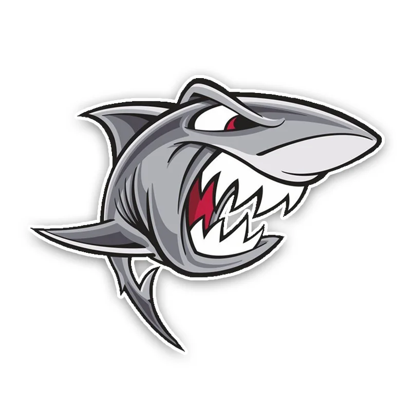 

Dawasaru Angry Cartoon Great White Shark Car Sticker Cover Scratch Decal Motorcycle Auto Accessories Decoration PVC,14cm*11cm