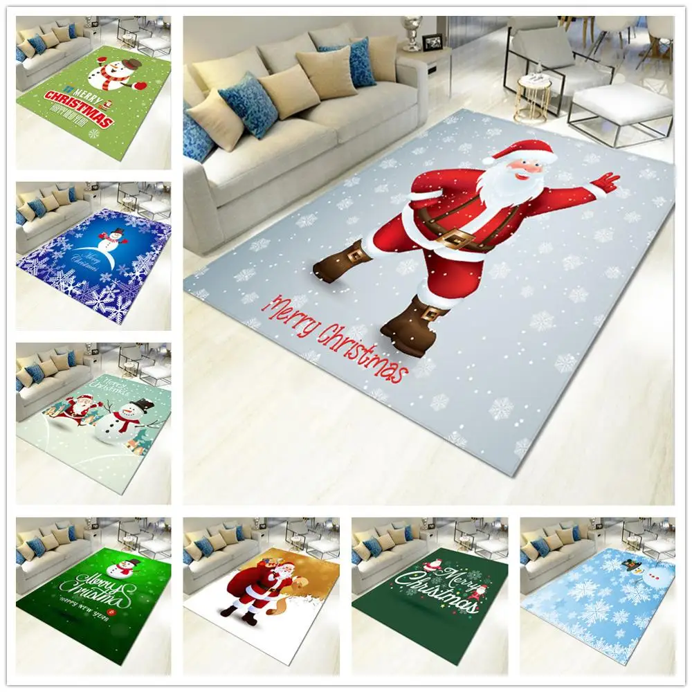 

3d-коврик с надписью "Merry Christmas", декор для вечерние, ковры для гостиной, спальни, коврик для украшения детской комнаты на новый год, большой ковер