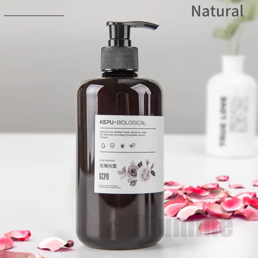 Natural Rose Lotion Toner Sprayer Brightener Supply Water For Skin Nourish Care Moist Fresh Skin 500ml