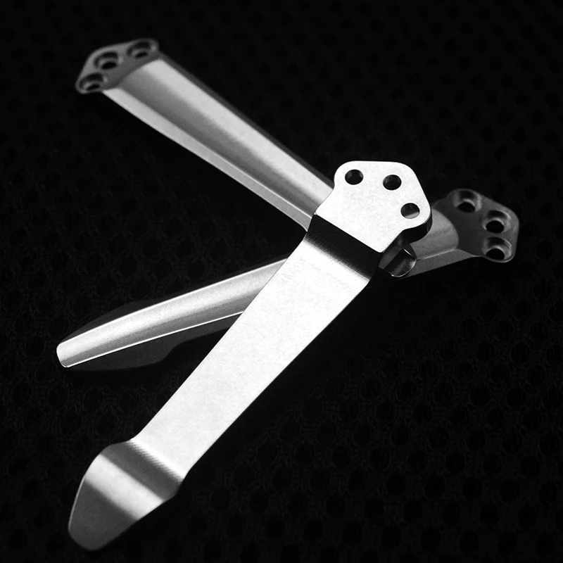 Titanium Back Clip Integrated CNC Production CQC 551 Back Clip Titanium Alloy Tool Holder Knife Clip with 3 titanium screws
