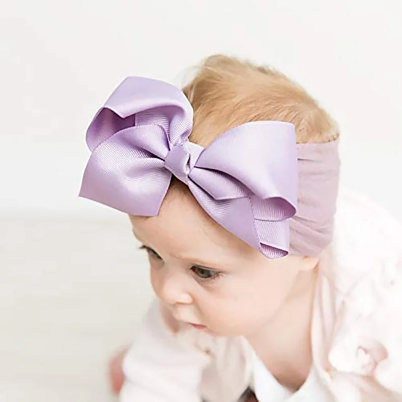 20PCS Soft Baby Headbands with 4.5 Inches Hair Bows Headwraps for Baby Girl Head Band Newborns Hair Accessories Hair Band