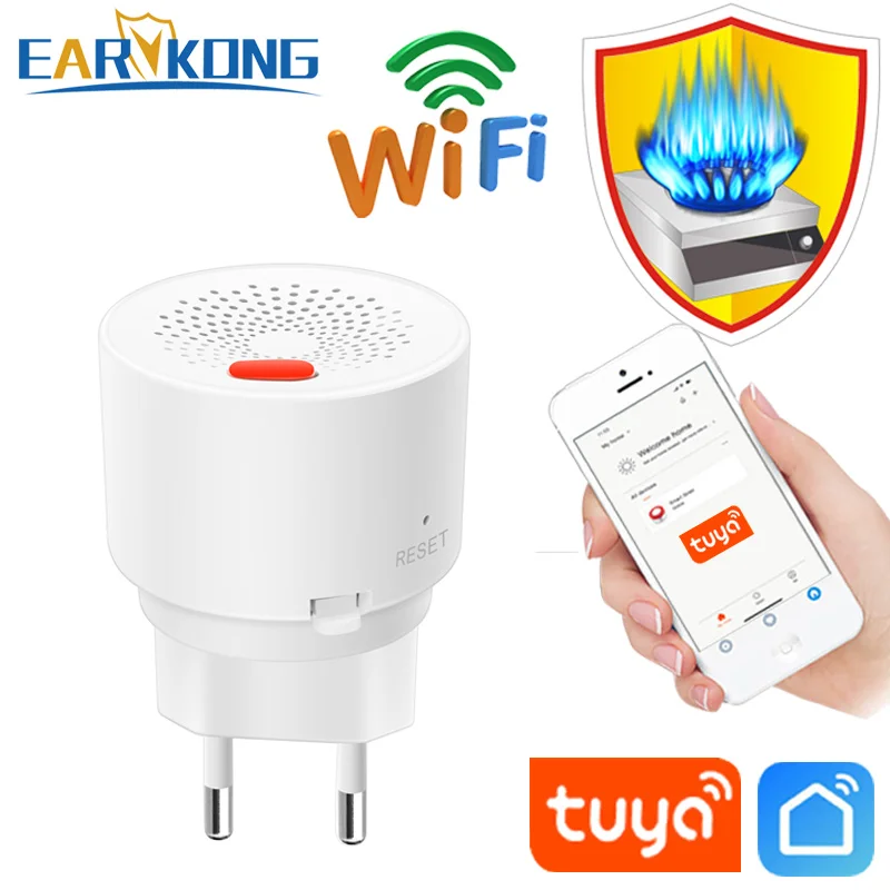 Detector de Gas WIFI para el hogar, Sensor inteligente de alarma de Gas Combustible, nuevo sistema de alarma Wifi para el hogar, aplicación