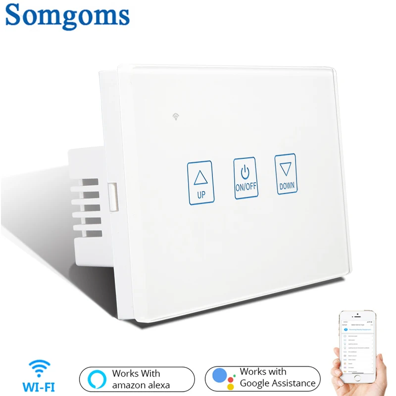 

LED Dimmer Switch US Standard Wifi Smart Touch Deluxe Crystal Panel Switch Tuay App Remote Control Wireless Smart Home Switch