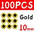 100 piezas de 10 mm doradas