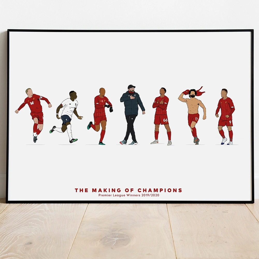 Football Club Sport Star Winner Retro Poster Prints Soccer Player Canvas Painting Room Wall Art Picture Home Decoration Cuadros