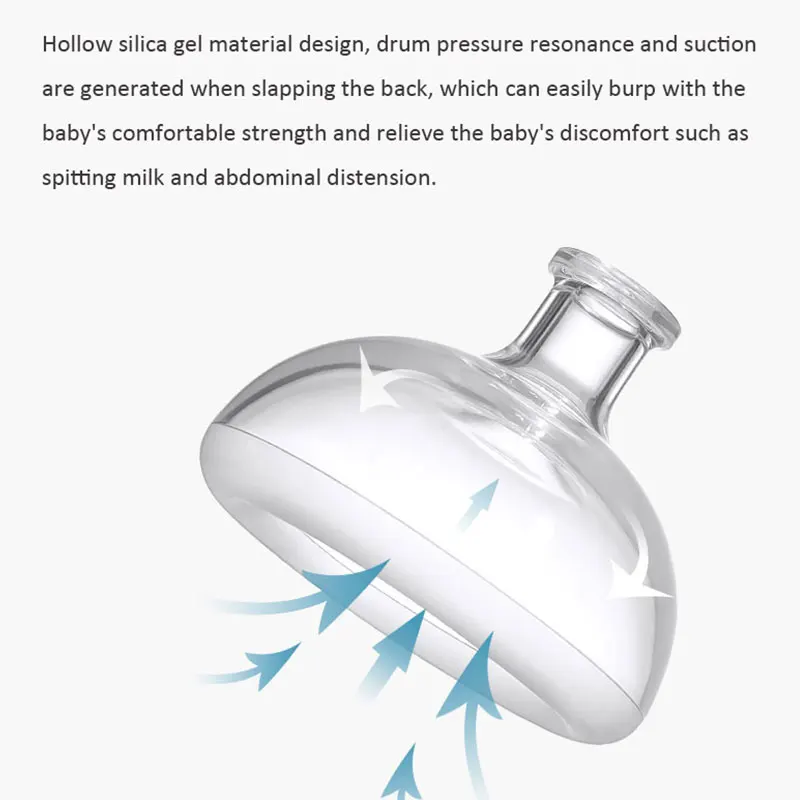 Bebê soluço dispositivo fivela de volta crianças escarro escarro silicone bebê soluço anti-flatulência escarro anti-cuspe artefato