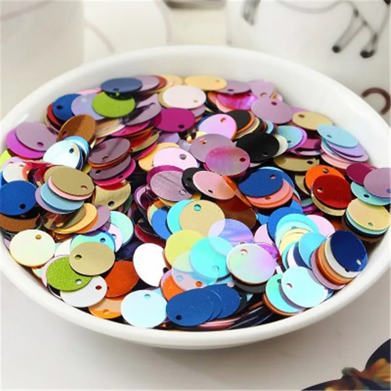 10/15/20/25/30mm Flat Round Loose Sequins Paillettes Sewing Craft DIY Accessories for Wedding Garment Lentejuelas Para Coser 10g