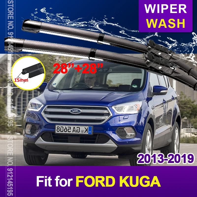 

New Front Wiper Blades for Ford KUGA Mk2 Escape Accessories Auto Glass Wipers 2013 2014 2015 2016 2017 2018 2019 Car Windscreen