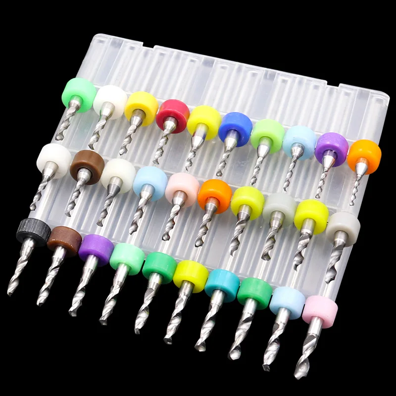 Juego de microbrocas de carburo de aleación dura, placa de circuito de impresión PCB de alta calidad, 1,1-2mm, 10 unidades