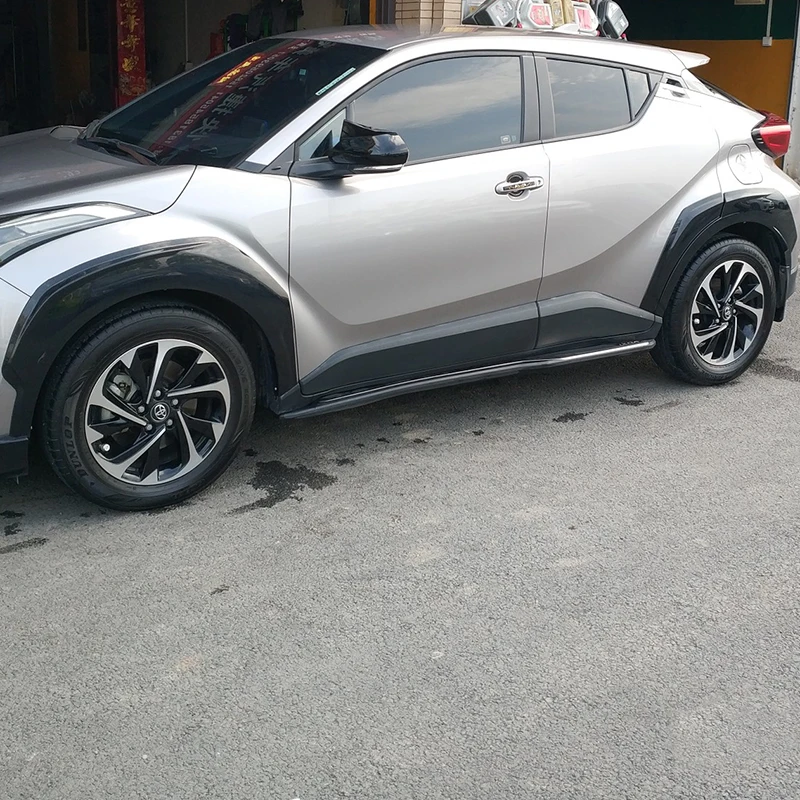 Dla Toyota C-HR CHR 2016-2022 czarny elastyczny nadkola koła sztuczne rzęsy łuki akcesoria samochodowe — zdjęcie 3