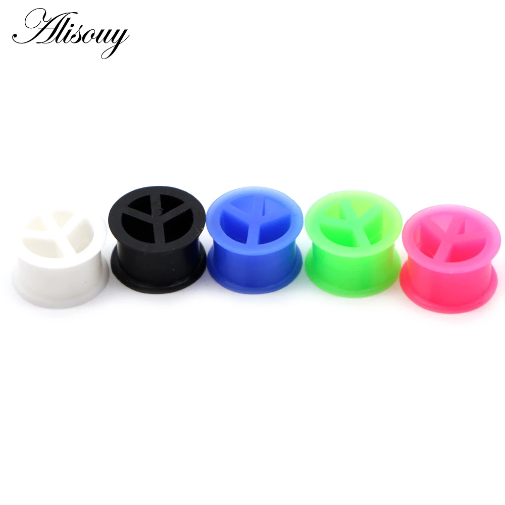 2PC Flexible Silicone Water Drop Star Square Ear Plugs Gauges Plugs Tunnels Body Jewelry Piercing Stretcher Teardrop Expanders
