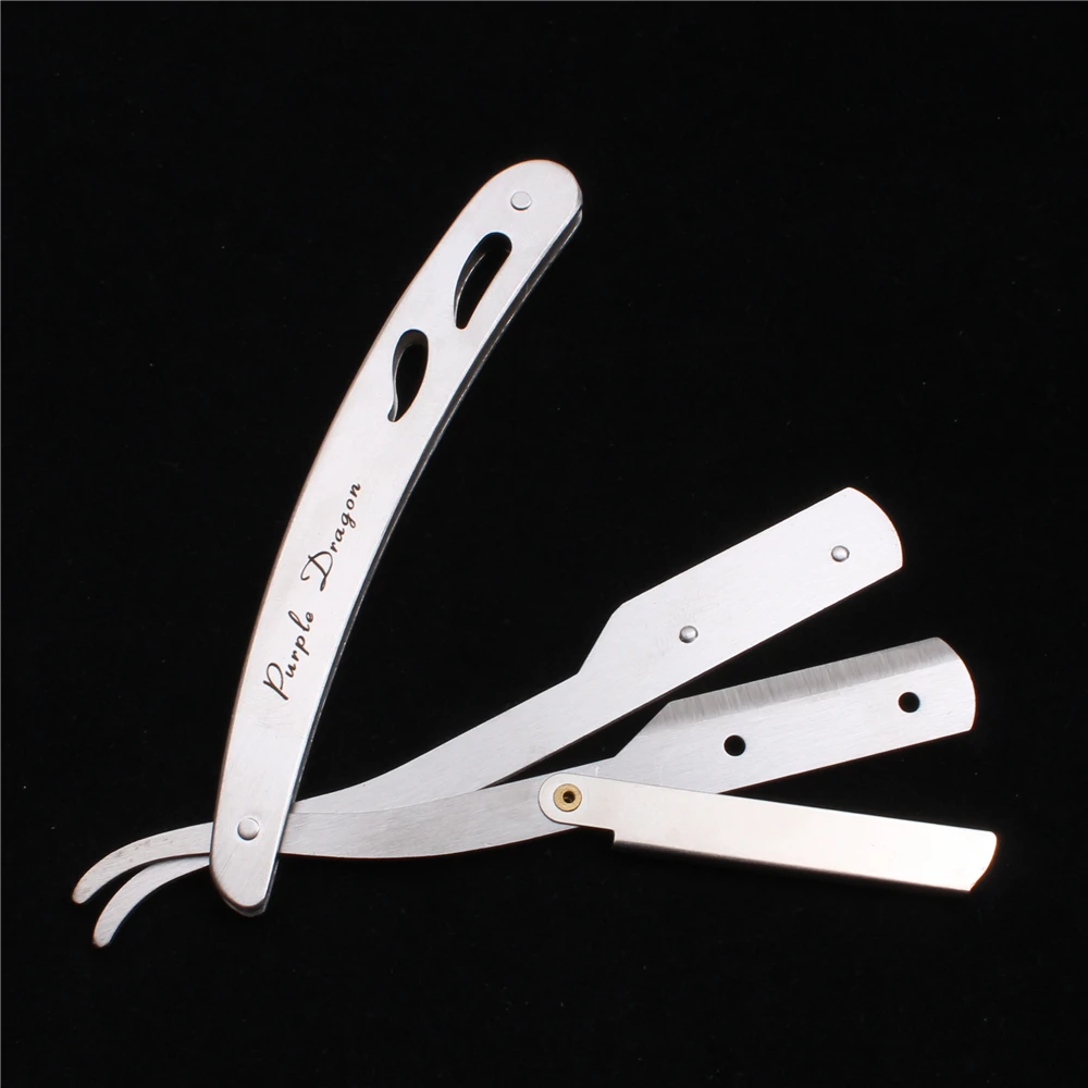 Men Straight Barber Razor Add 10 Blades Razor Edge Steel Folding Shaving Knife Hair Removal Tools Shaving Razor With Blade Z6102