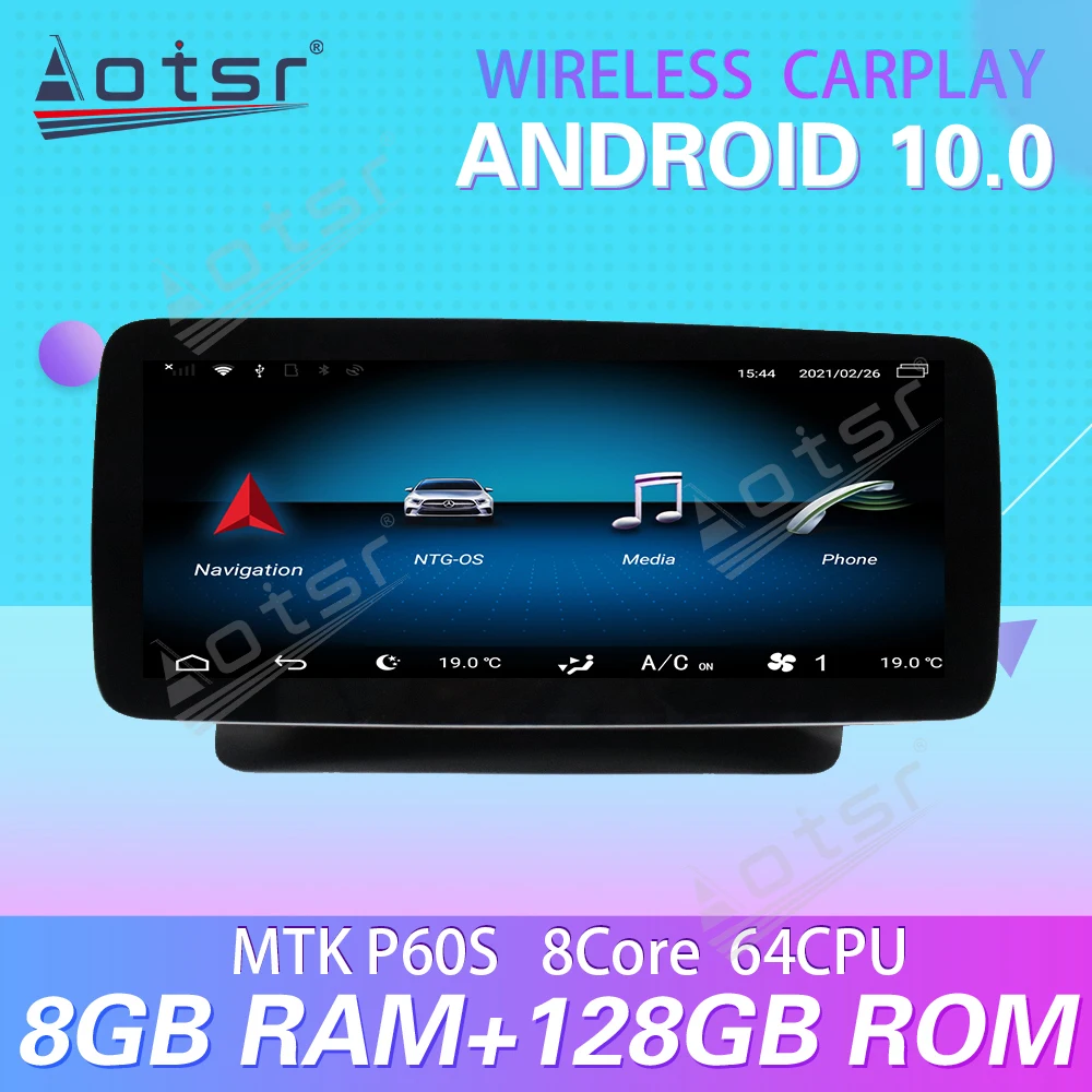 

For Mercedes-Benz E RHD 12.3 Inch Android 10 Carplay Car Multimedia Radio Player GPS Navigation Stereo