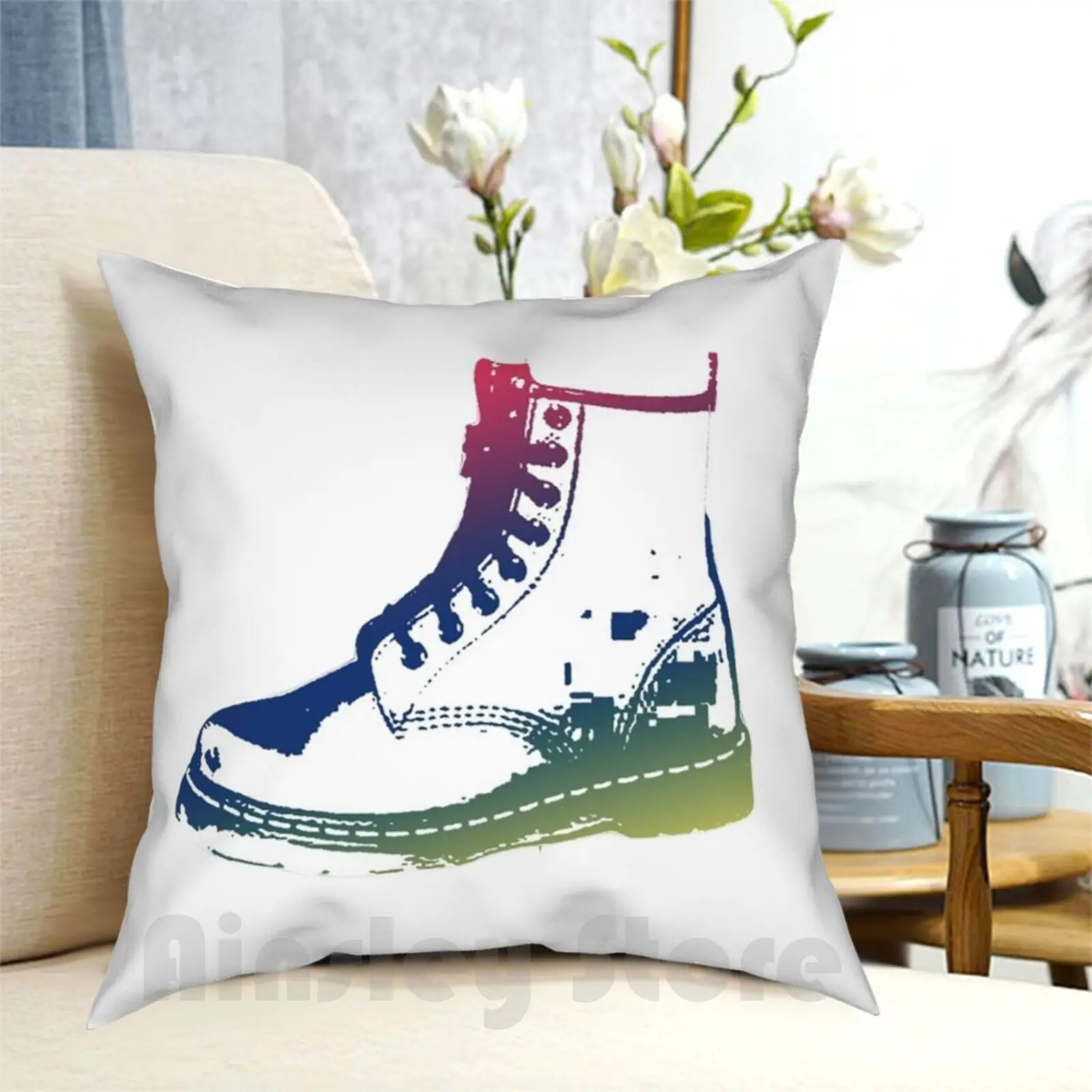 Pillow Case Printed Home Soft Throw Pillow Martens Dr Shoes Botos Combat Boots Cool Boots Cool Shoes Hipster Counter