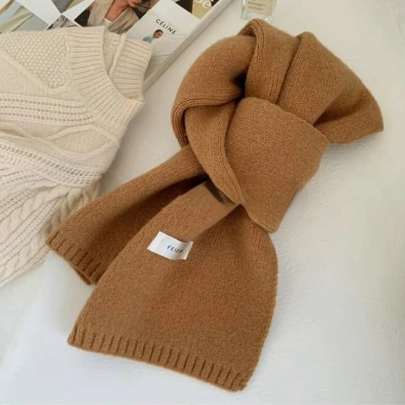 Scarves Women Solid Ins College Korean Fashion All-match Keep Warm 6 Colors Teens Trendy High Quality Comfortable Minimalist New