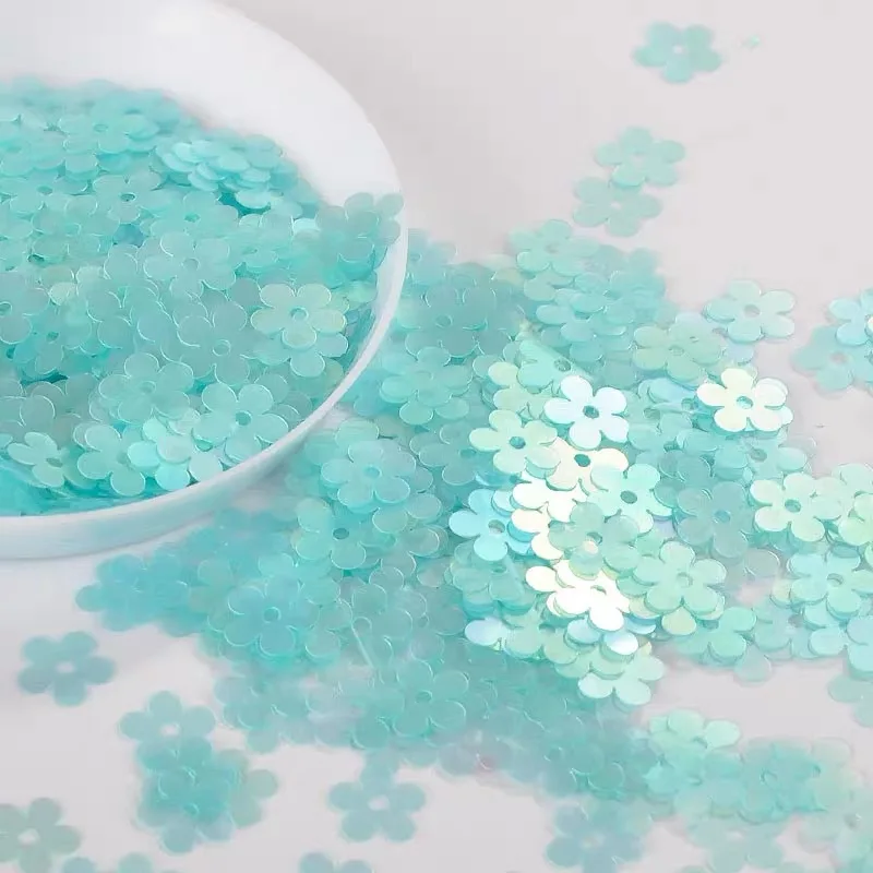 10g Matte turquoise Sequin Flower Plum Star Shell Shape Sequins Paillettes Wedding Confetti  DIY Handcraft Sewing Accessories