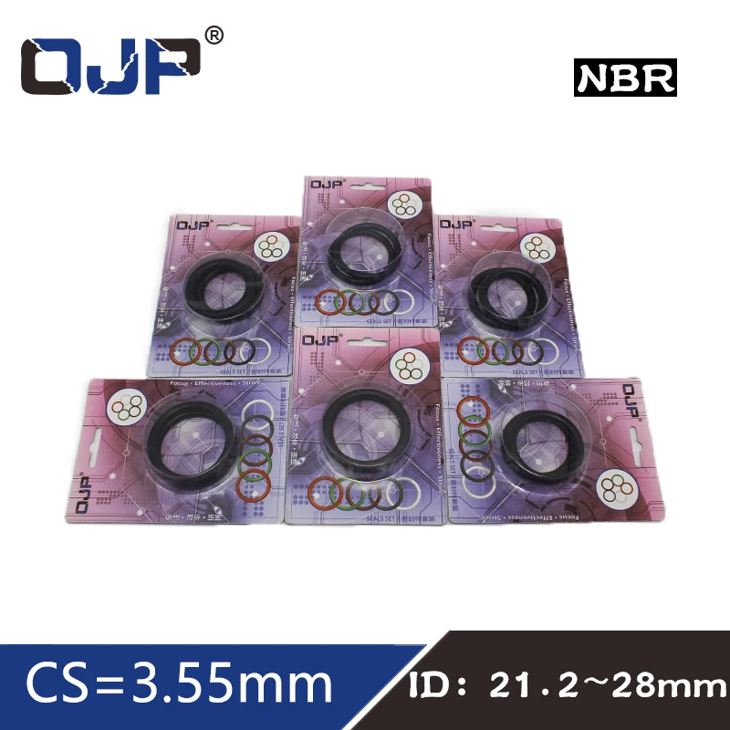 Gasket Washer rubber sealing O-ring Boxed NBR thicknessCS 3.55mm ID21.2/22.4/23.6/25/25.8/26.5/28mm waterproof oil-resistant