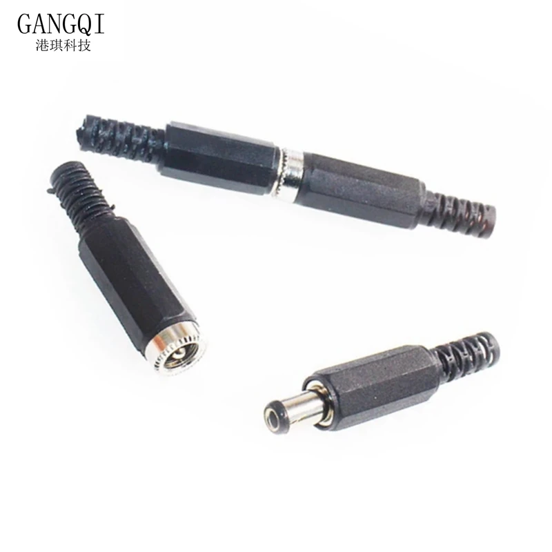 10 قطعة تيار مستمر ذكر تيار مستمر أنثى موصلات تيار مستمر السلطة جاك محول القابس كاميرا تلفزيونات الدوائر المغلقة نظام الأمن DIY بها بنفسك Cctv Accessories2.1/2.5*5.5 مللي متر #6