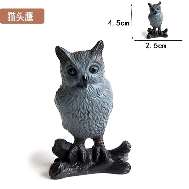 Home Decor Beeldjes Miniaturen Pvc Plastic Gesimuleerde Rubber Vliegende Vogel Zwaan Gans Eagle Papegaai Pauw Uil Model Speelgoed