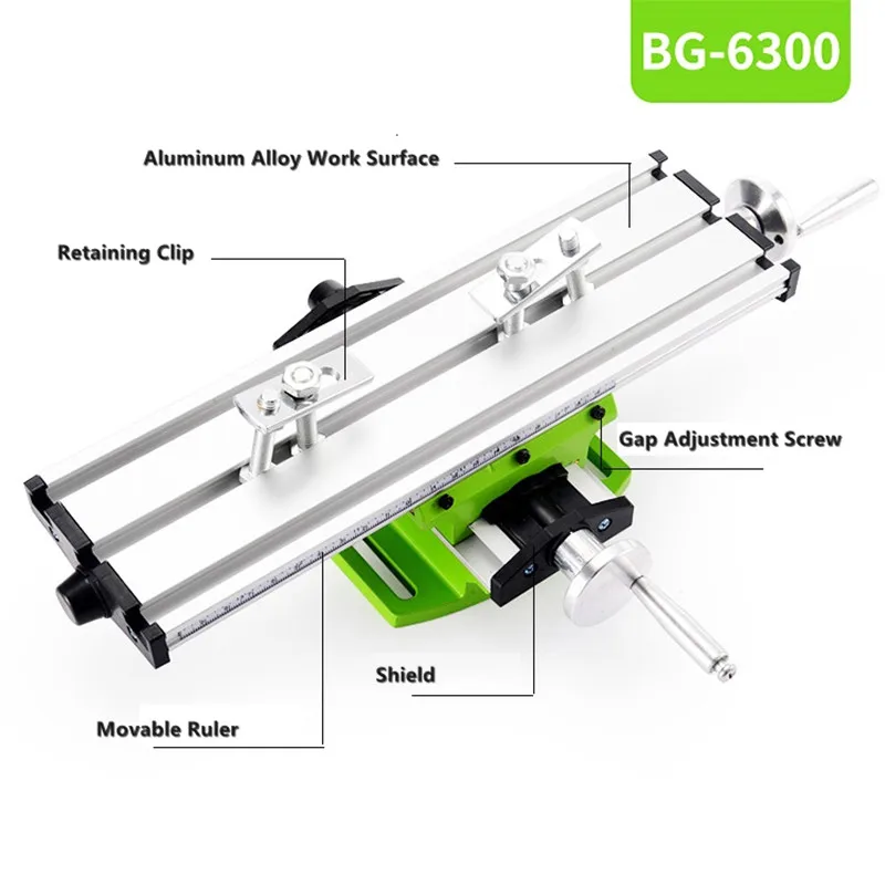 6300 Mini Precision Milling Machine Worktable Multifunction Drill Vise Fixture Working Table Bench Drill Cross Table Support