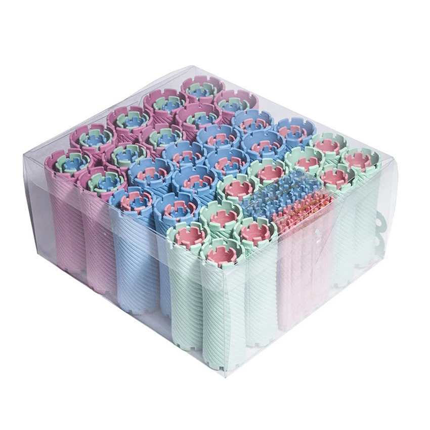 100 Pçs/set Hastes Perm Cabelo Kit, Hastes De Plástico Onda de Frio, Oco Bar Ondulação Ferramenta de Cabeleireiro Estilo de Cabelo Ondulado Encaracolado