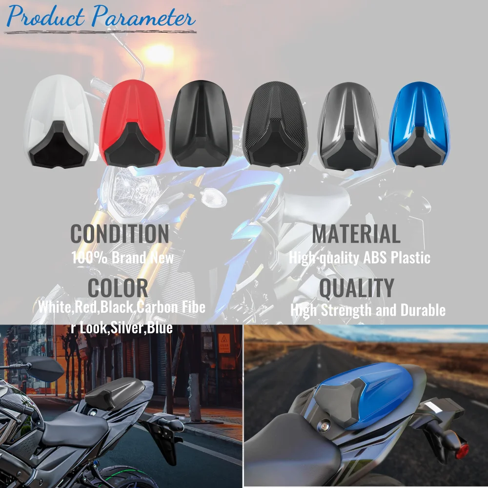 2018 2019 2020 GSXS 750 Passenger Pillion Rear Seat Cover Solo Fairing Cowl For Suzuki GSX-S750 2017-2023 Motorcycle Accessories